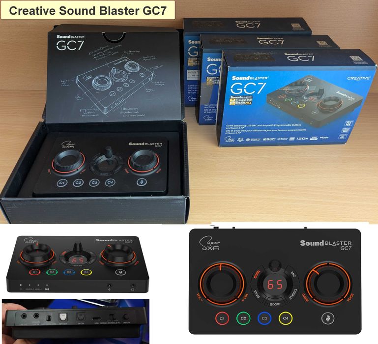7 вида Creative външни USB звукови карти и DAC усилватели – Sound Blaster Play! 4 / G3 / G6 / GC7 / X4 / G8 / Creative Live! Audio A3 Разопаковани