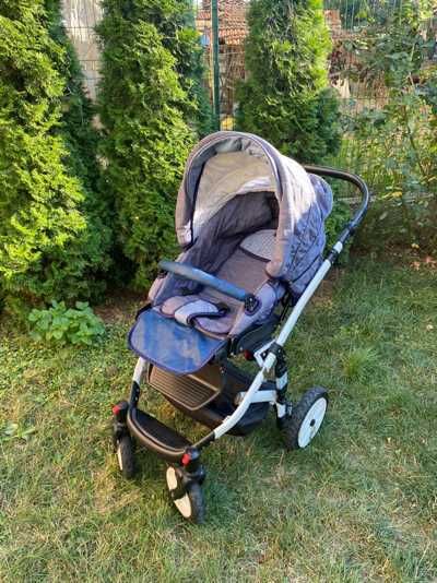 Бебешка количка 3в1 Lorelli Mia Light&Dark Blue