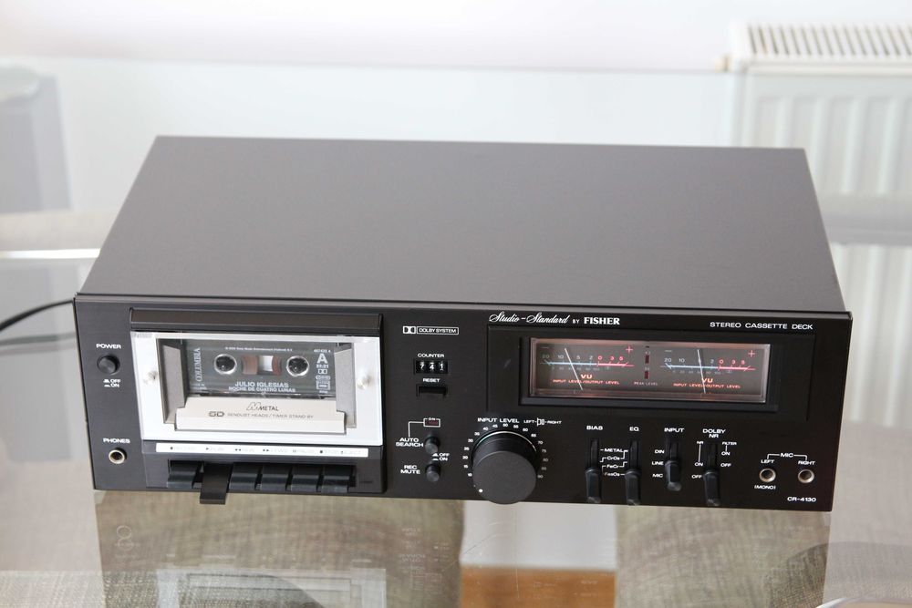 Fisher CR-4130 casetofon deck cu capete Sendust fabricat in martie 1979 Japonia complet revizuit.