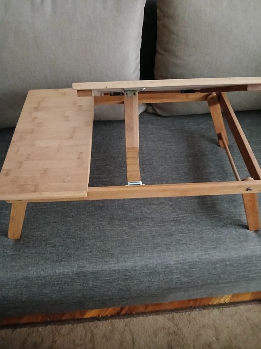 Бамбукова масичка за лаптоп/хранене в леглото