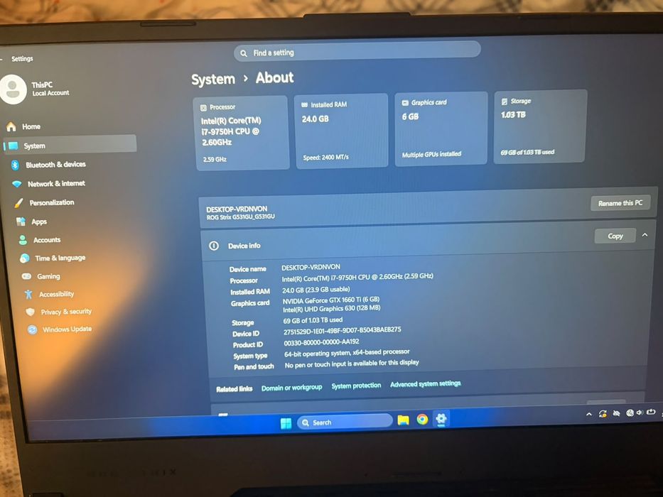 Laptop gaming Asus ROG Strix