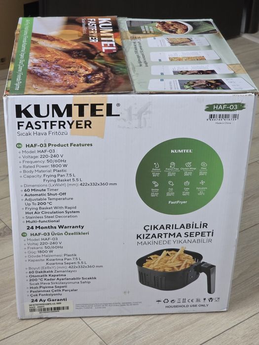 AirFryer Kumtel 8.5L 1800W