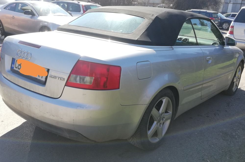 Ауди а4 2.5 tdi  кабриолет на части 2004година
