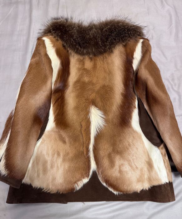 Яке / палто от естествена кожа и косъм от антилопа