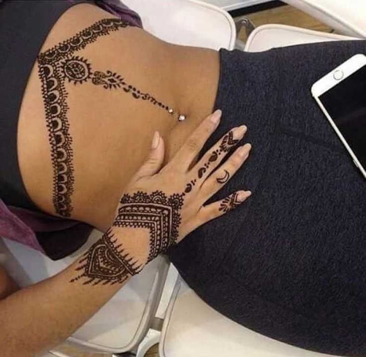 ХЕНА/Кана за временни татуировки ,черна за ТАТТОО