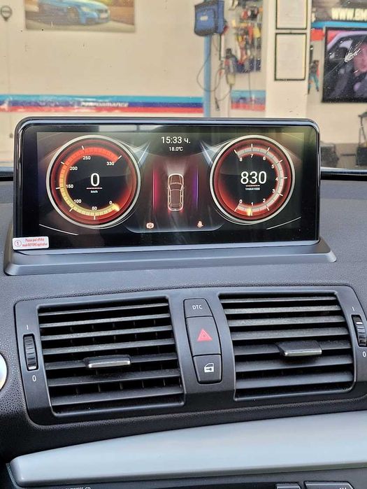 Навигация ANDROID 14 8-ядрен 8GB RAM 128GB HDD BMW E81 E82 E87 E88 БМВ Е87 1 серия + AppleCarplay