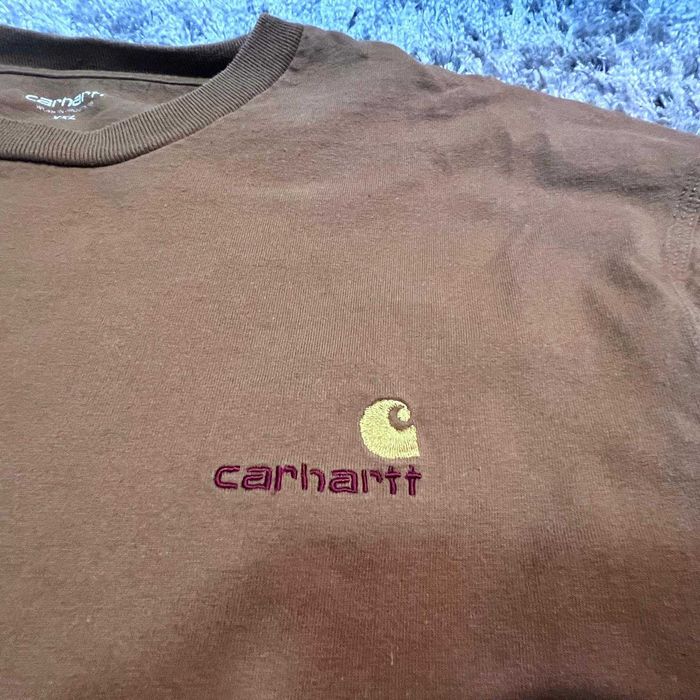 Carhartt "Work In Progress" Embroidered Logo Tee - Caramel Brown