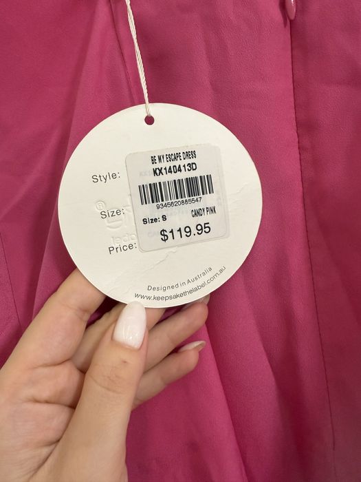 Къса лятна рокля цвят Фуксия ХС