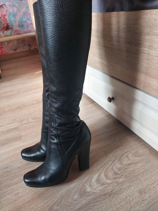 Сапоги  Италия кожаные