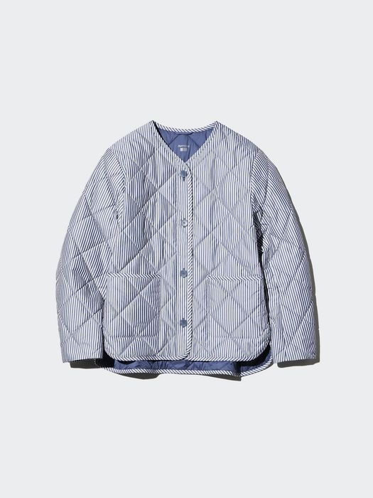 Куртка UNIQLO PUFFTECH Collarless Jacket (в полоску)