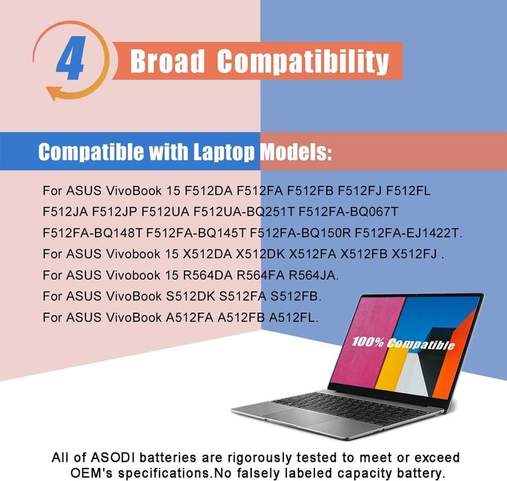 Батерия C21N18181 за Asus VivoBook 15