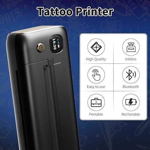 Нов Термален принтер за татуировки 2400mA Bluetooth Android iOS лаптоп