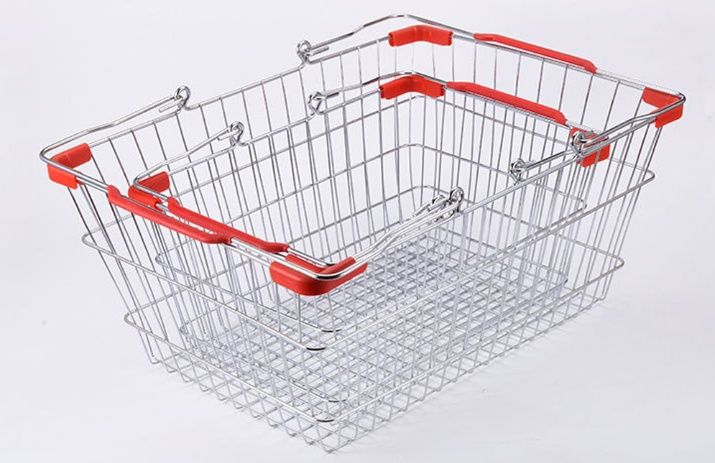 Корзины металлические покупательские для