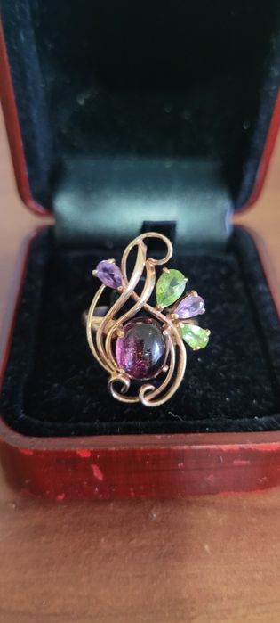 Золотой набор с Турмалином