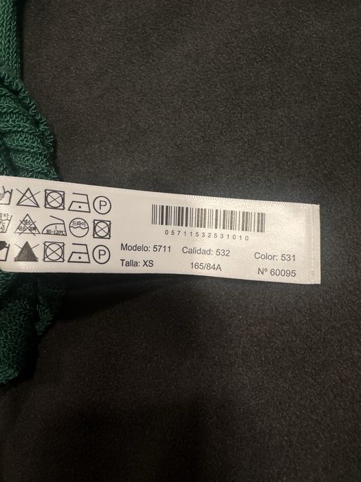 Зелен плетен потник Massimo Dutti