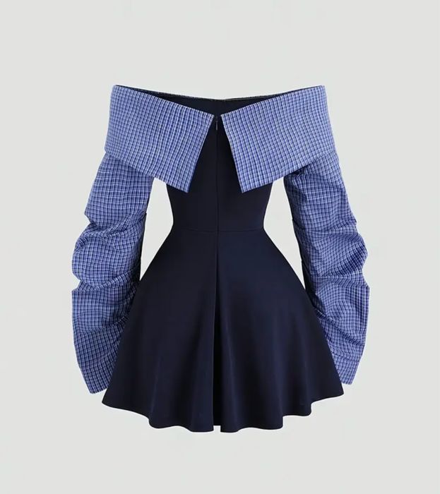 Синя рокля без рамене