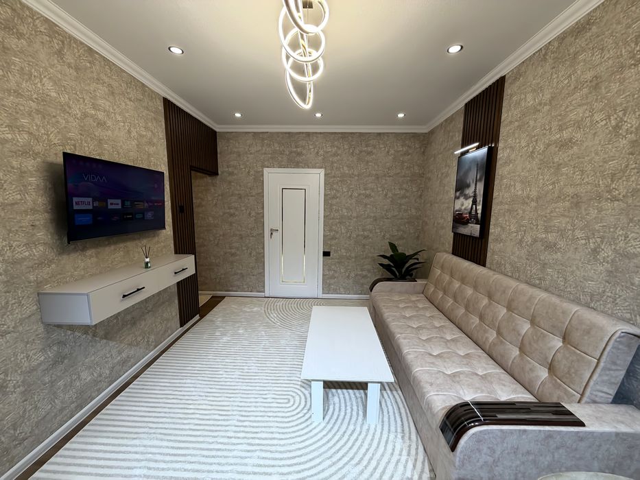 СВОЯ 2*3/1/4 Юнусабад 6кв Евроремонт +мебел+техника+огород+подвал