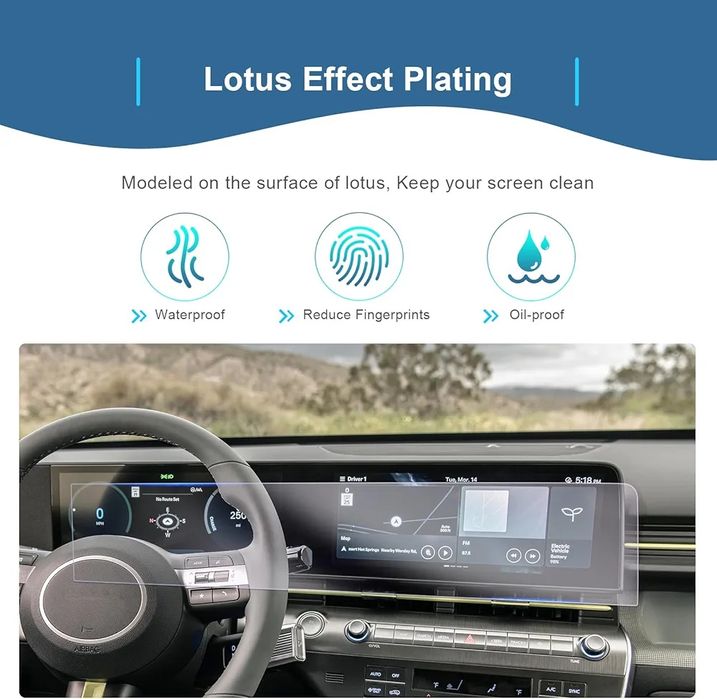 Защитен екран за Hyundai Kona SX2 (2024-2025) - 12.3 инча, GAFAT