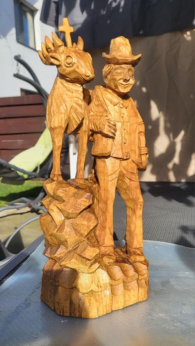 Sculptura din  lemn sf.Hubert