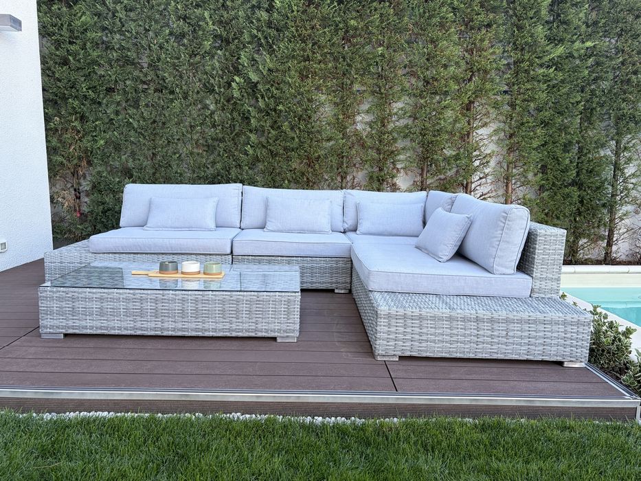 Set de grădină Paola (Loungegarnitur „Paola”), din colecția Bessagi Garden-ideal pentru terasă, balcon sau grădină - 2 canapele + măsuță.