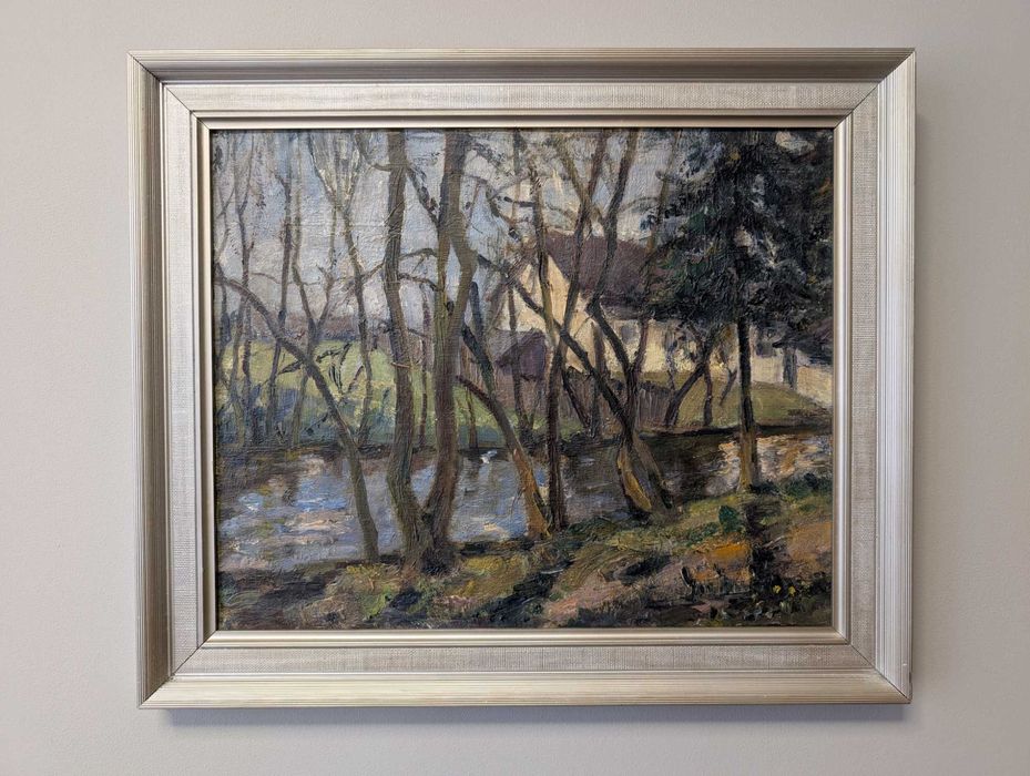 Pictura in ulei pe panza, Peisaj, semnat dreapa jos