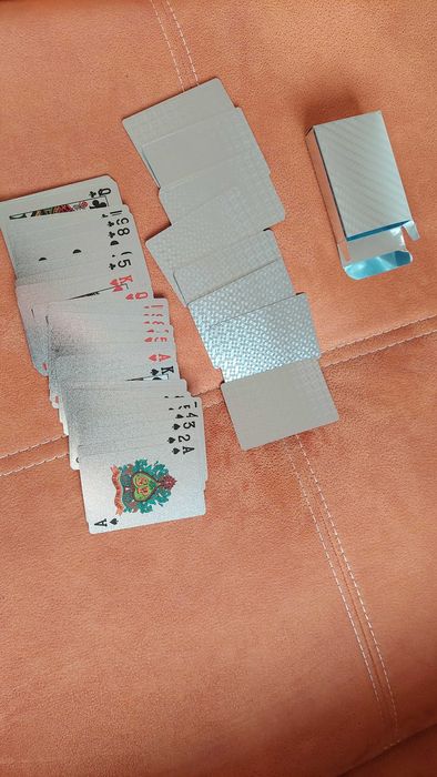 Carti de joc silver plastic