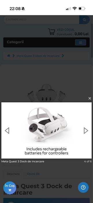 Casca Vr meta quest 3 512 gb plus statie de incarcat originala in stare  perfecta