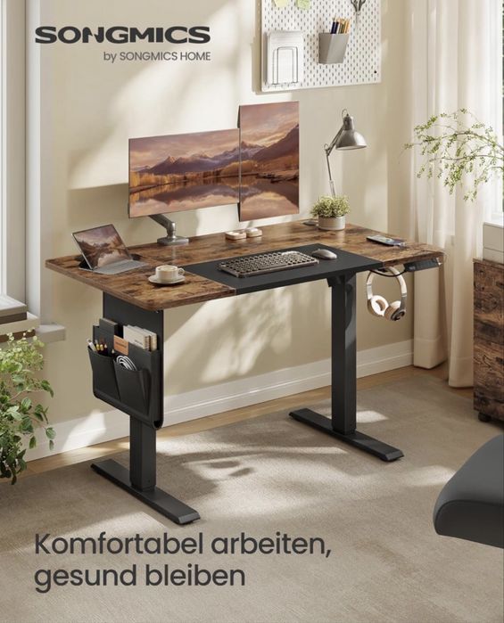 Регулируемо бюро SONGMICS (standing desk) – Vintage Brown / Black