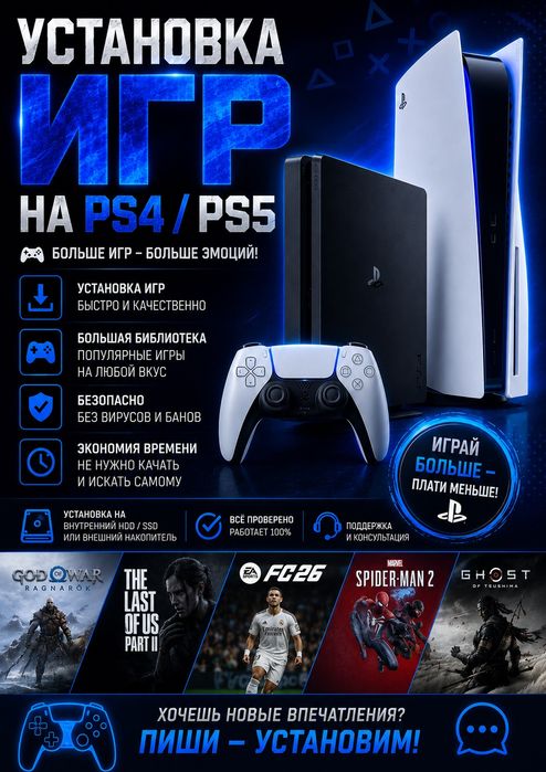 Установка игр для PS4/PS5