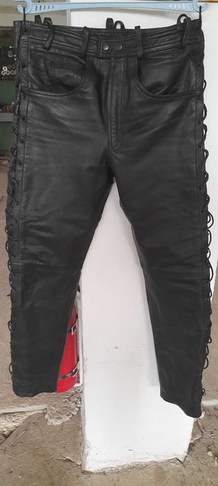 Кожен мото панталон