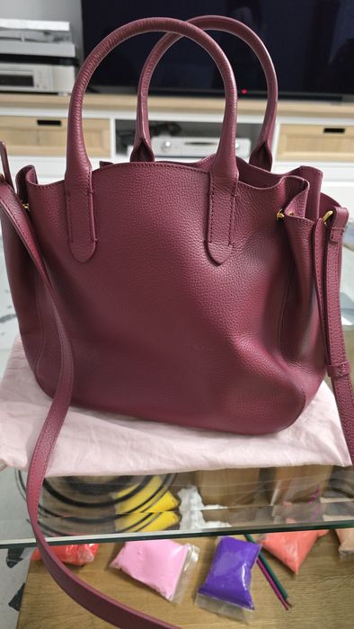 Geanta piele Coccinelle, grena