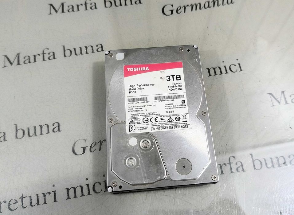 Hard Disk Intern Toshiba P300 3TB, 7200rpm, 64MB Buffer, Model