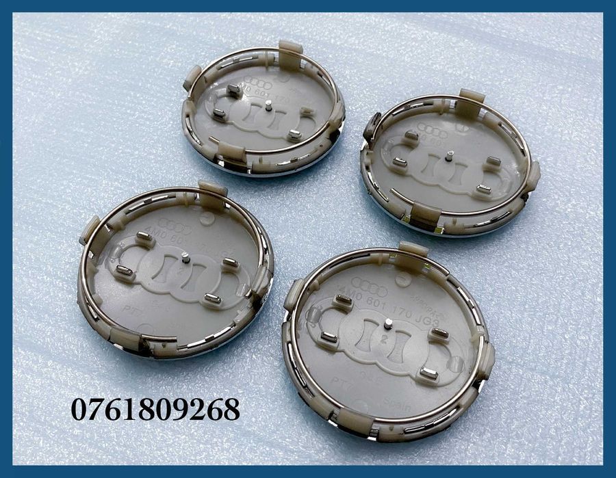 Set 4 capace 61mm 4M0/ 8W0601170 jante aliaj Audi A4 A5 A6 A7 Q3 Q5 Q7