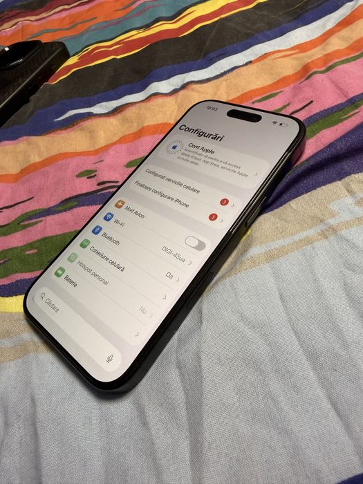 Iphone 16 pro 256gb negru impecabil 10/10 ca nou