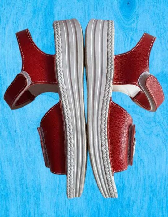 Sandale Rosu/Burgundy piele naturala 37