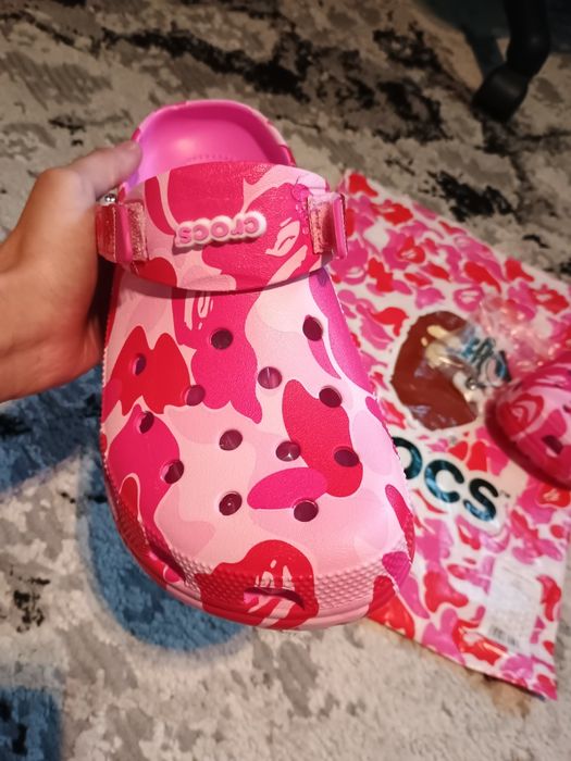 Crocs x Bape x Pink