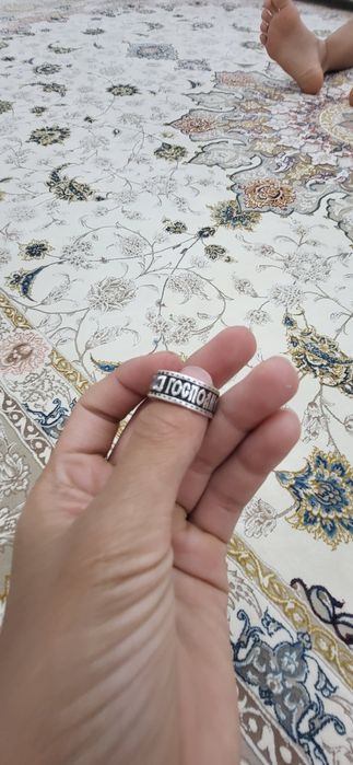 Кольцо серебро 925, "ГОСПОДИ СПСИ И СОХРАНИ МЯ"