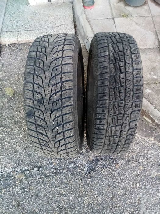 4 броя алуминиеви джанти с гуми 15-5х100 toyota с хубави зимни гуми