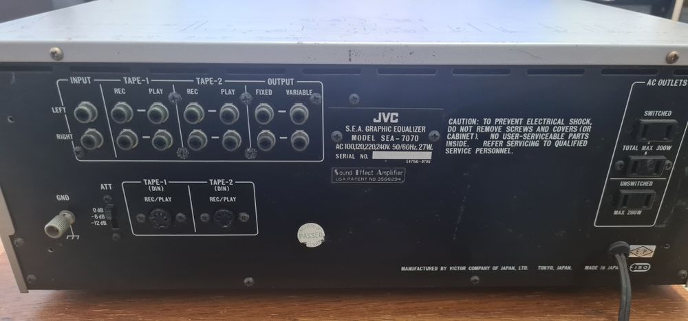 Equalizer JVC SEA 7070