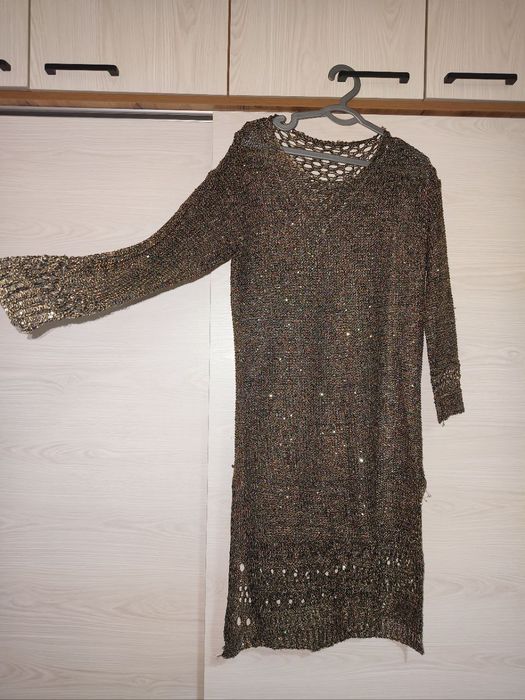 Платье вязанное прозоачное