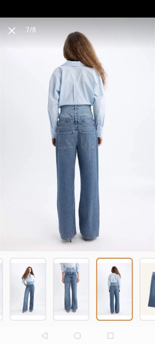 Дамски дънки висока талия