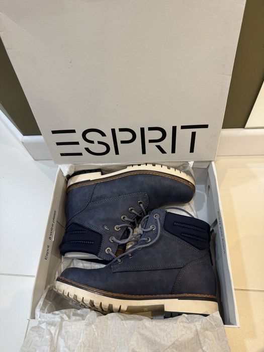 Боти тъмно сини набук Esprit