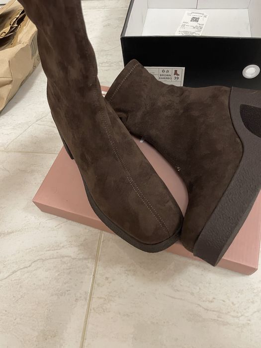 Кафяви велурени боти Tendenz