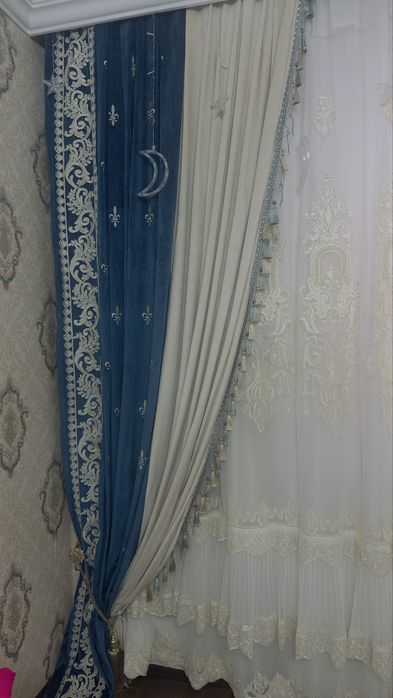 Парда сотилади эшик ойна пардаси камплект зашитник билан