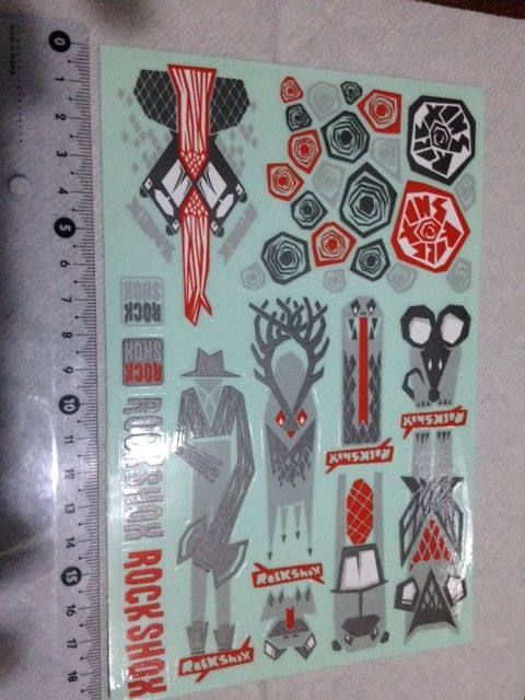 Set Stickere / abtibilduri deosebite ROCK SHOX ORIGINALE !