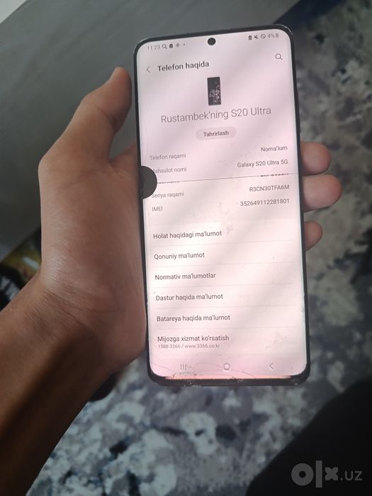 S20 ultra 5G sotiladi