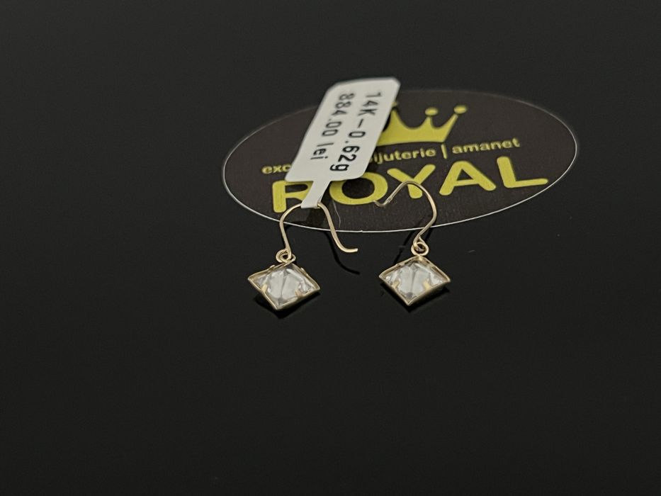 Bijuteria Royal CB : Cercei dama aur nou 14k 0,62gr