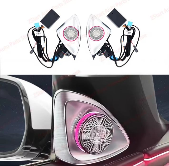 Set Tweetere 4D Rotative cu LED Mercedes-Benz Clasa C W205 64 culori