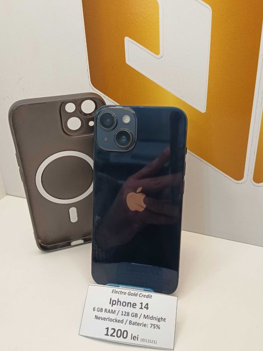 Iphone 14 128GB Midnight/Neverlocked/Baterie: 75%/Stare buna! ID11521
