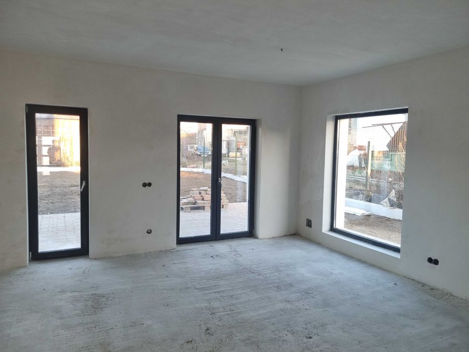 Casă modernă 180 mp + garaj 2 mașini, teren 350 mp – exterior Cluj, PF